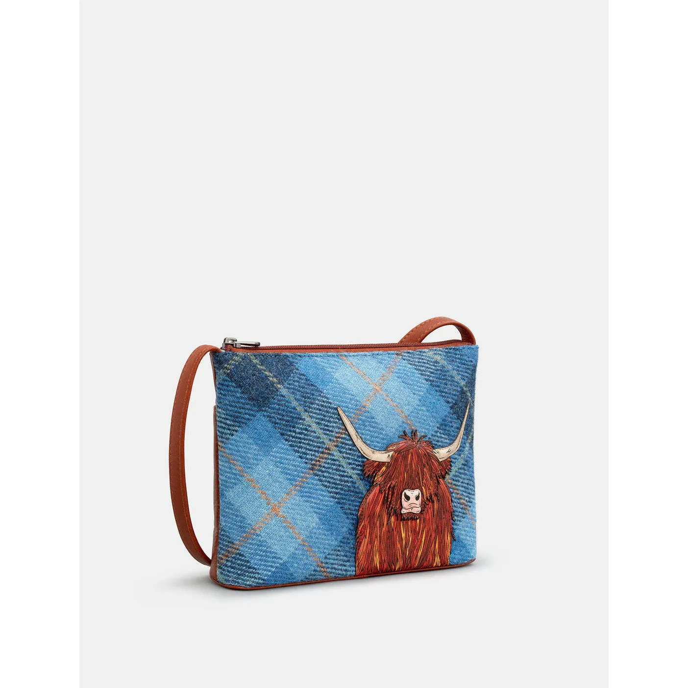 Yoshi Blue Highland Cow Cross Body Bag