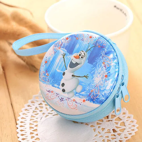 YOUYOU MOUSE Cartoon Coin Purse Elsa Anna Princess Girls Key Case Wallet Children Snow Queen Headset Bag Coin Packet