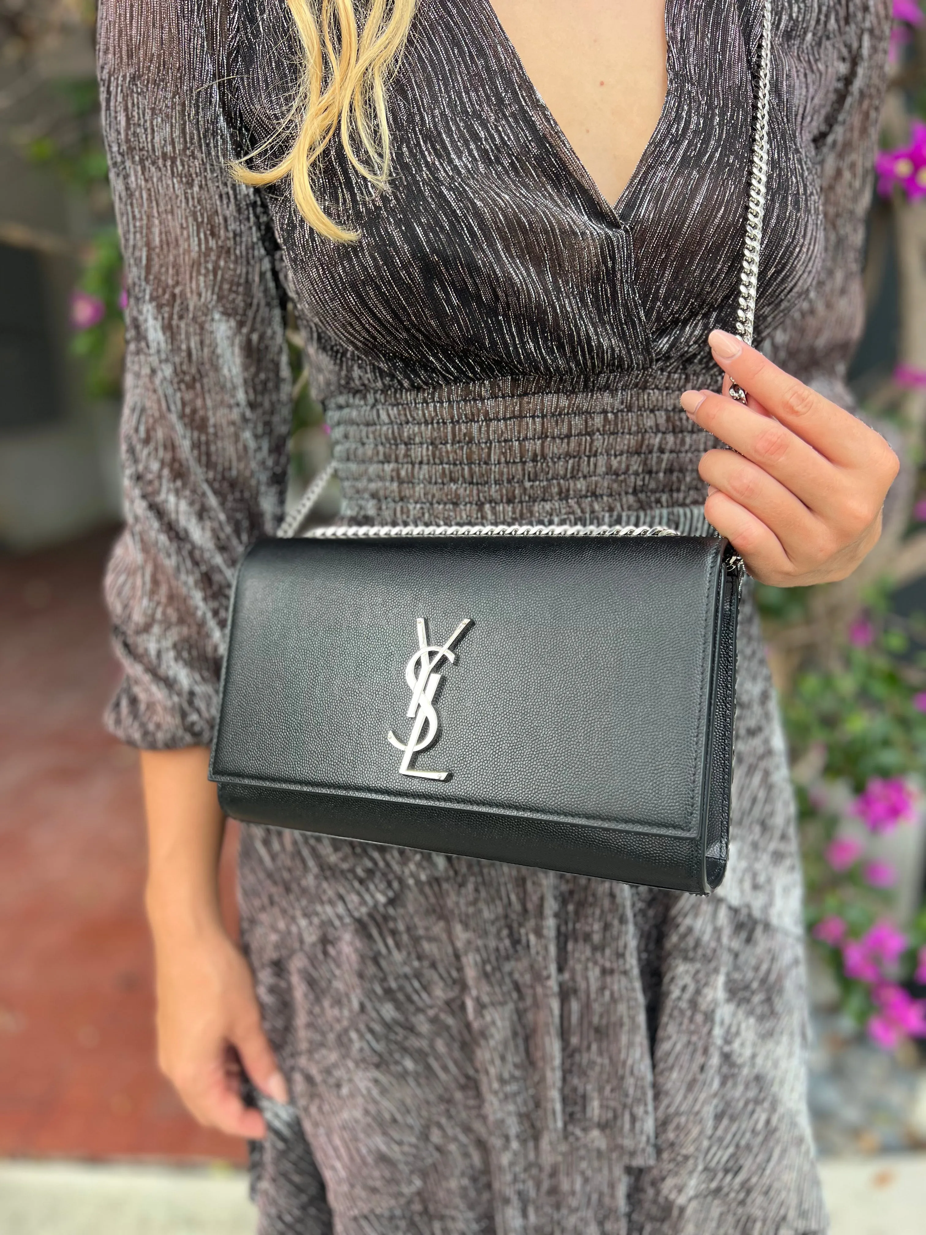 YSL Kate medium - Silver