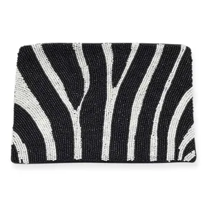 Zebra Seed Bead Clutch