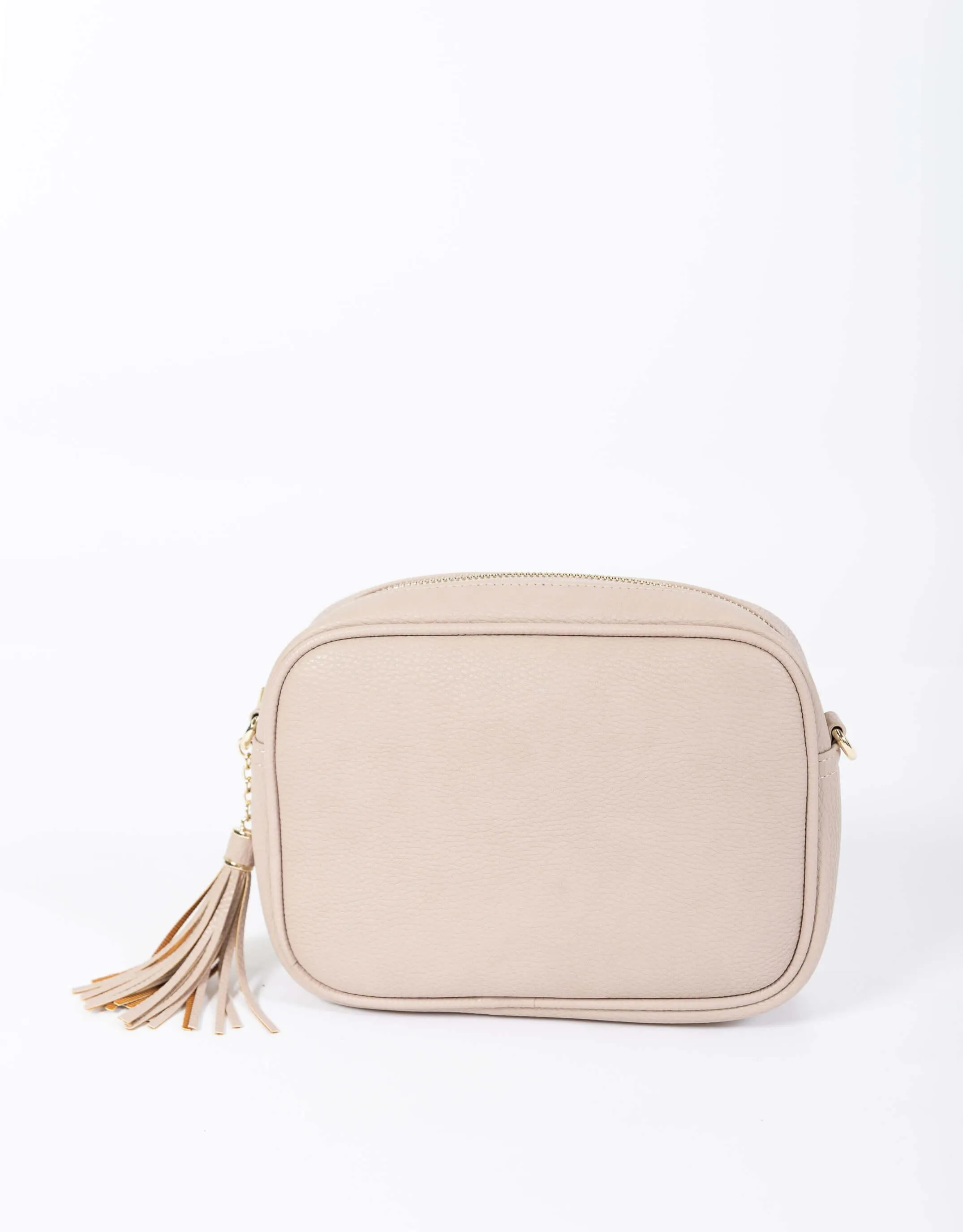 Zoe Crossbody Bag - Pink/Blue Tan Stripe